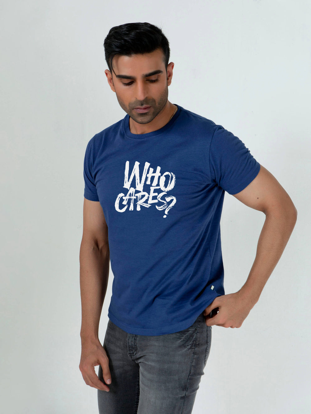Blue graphic printed t shirt brumano pakistan