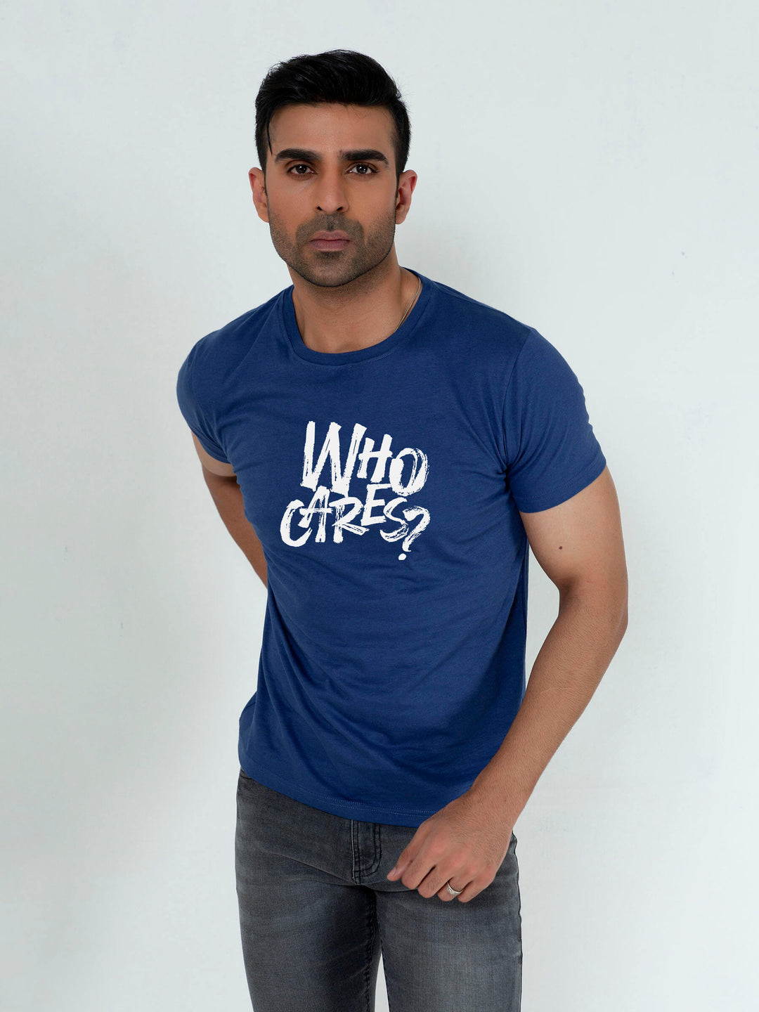 Blue graphic printed t shirt brumano pakistan