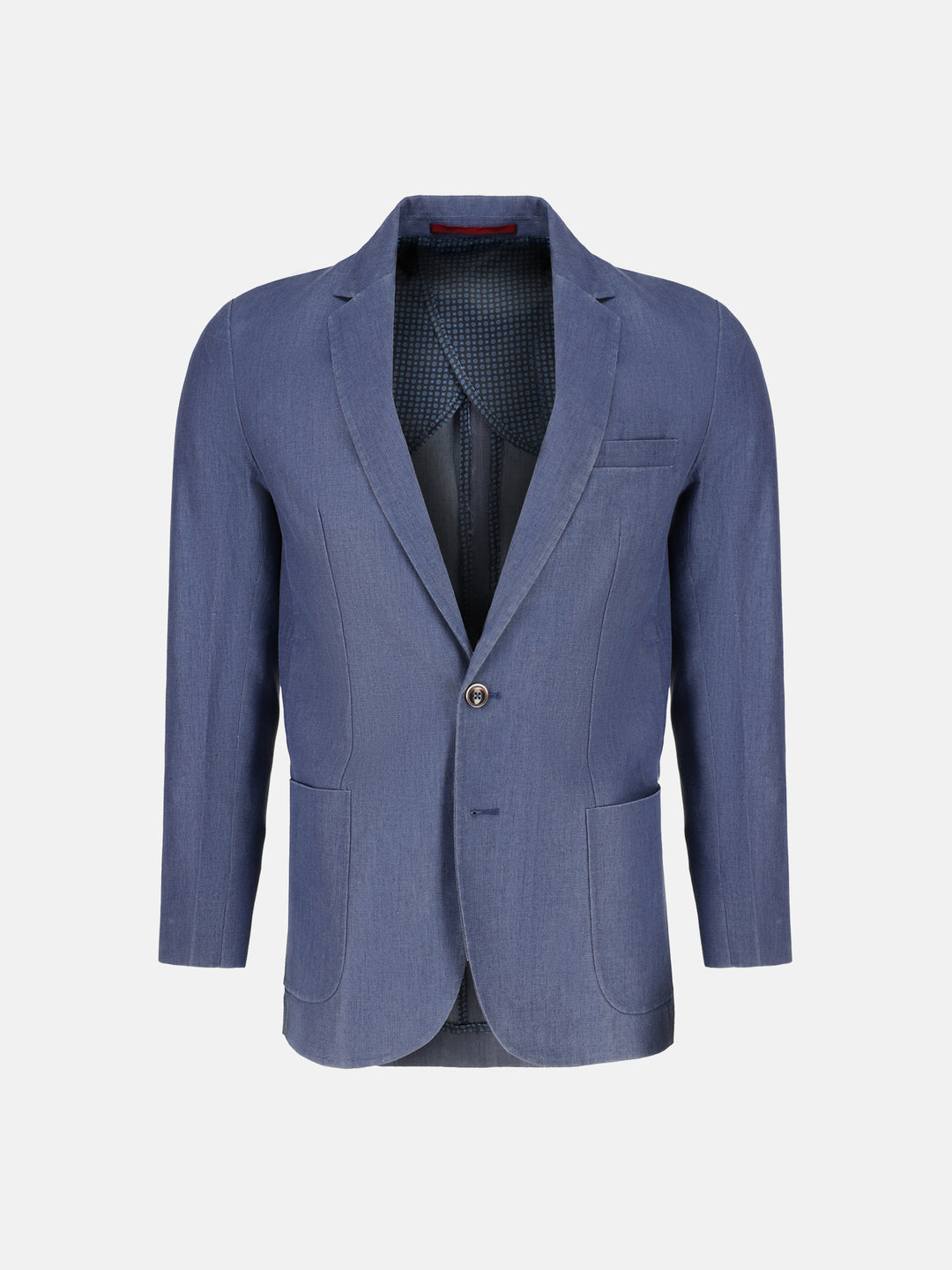Blue linen blended blazer brumano pakistan