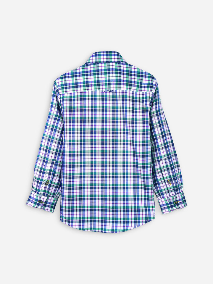 Blue Multi Color Gingam Casual Shirt Brumano Pakistan