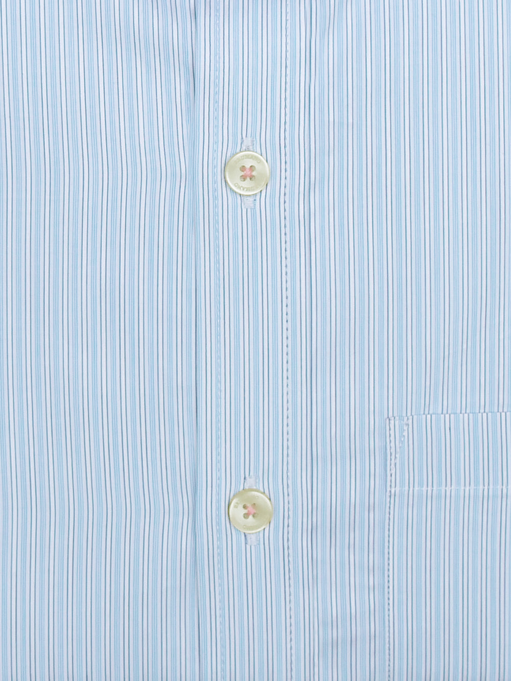 Blue Striped Formal Shirt With Pink Detailing