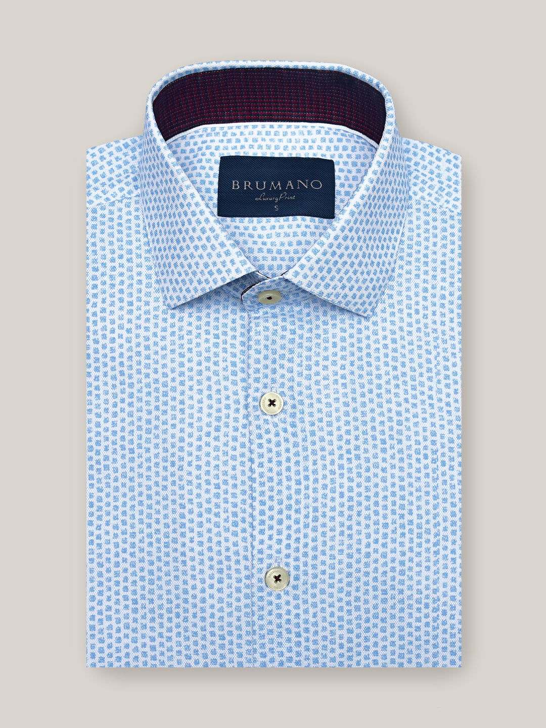 Bluestructuredprintedshirtwithdetailingbrumanopakistan