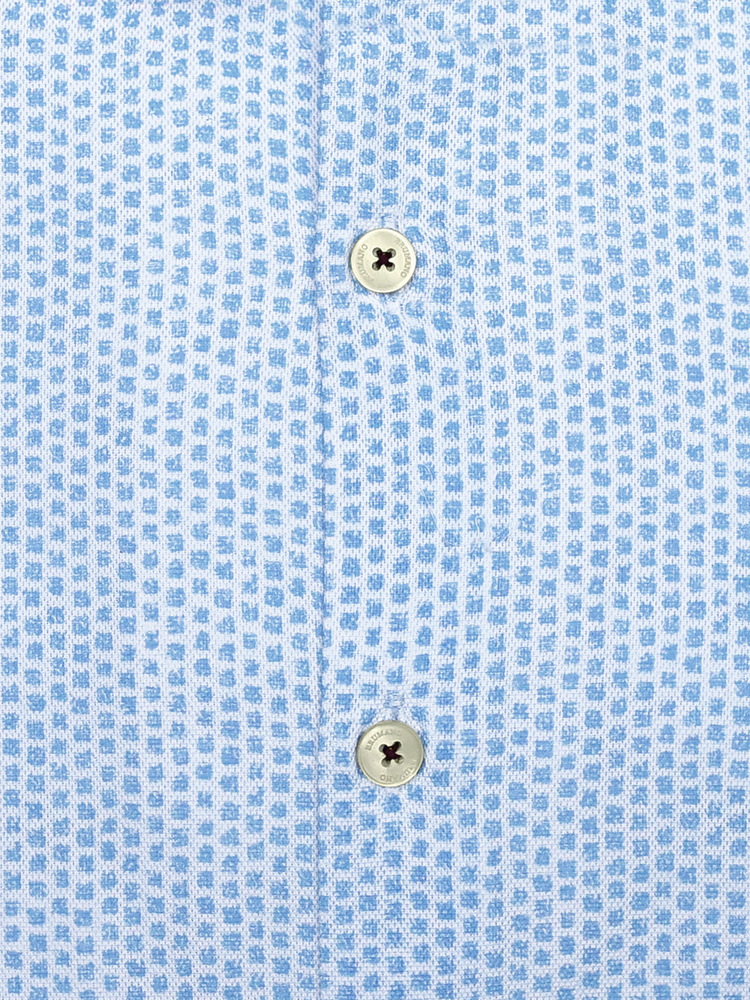 Blue Structured Printed Shirt With Detailing