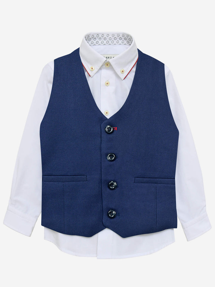 Blue Twill Suit Vest Brumano Pakistan
