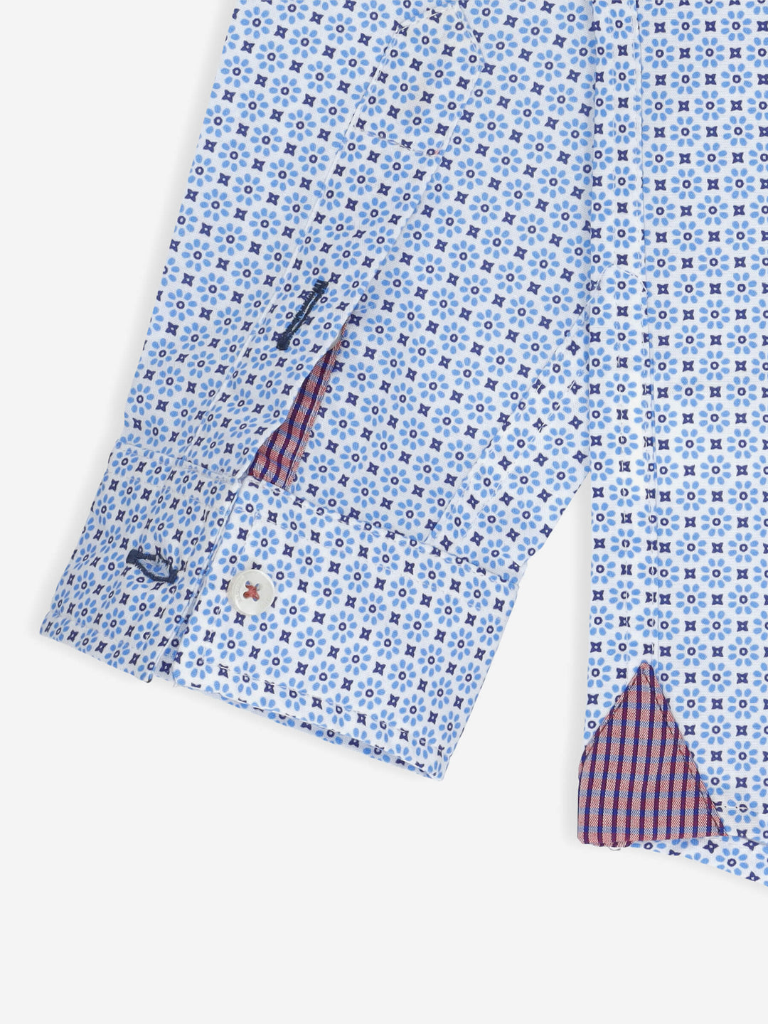 Blue & Black Printed Casual Long Sleeve Shirt