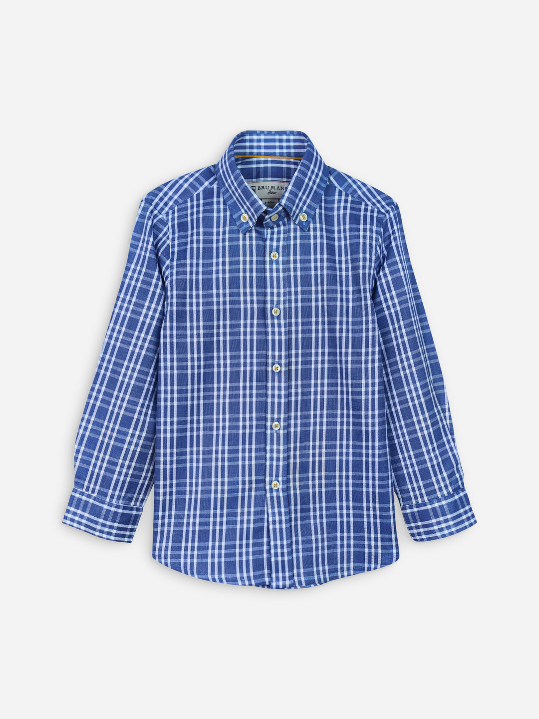 Blue & White Checkered Casual Shirt Brumano Pakistan