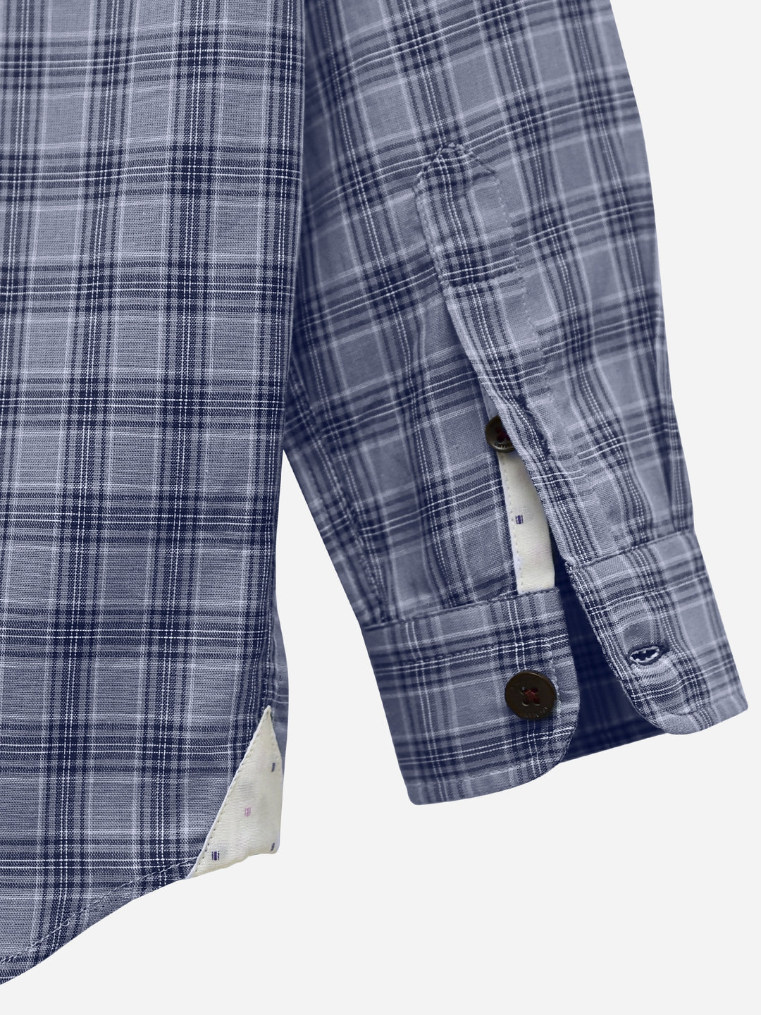 Bluish Grey Checkered Light Weight Casual Shirt Brumano Pakistan