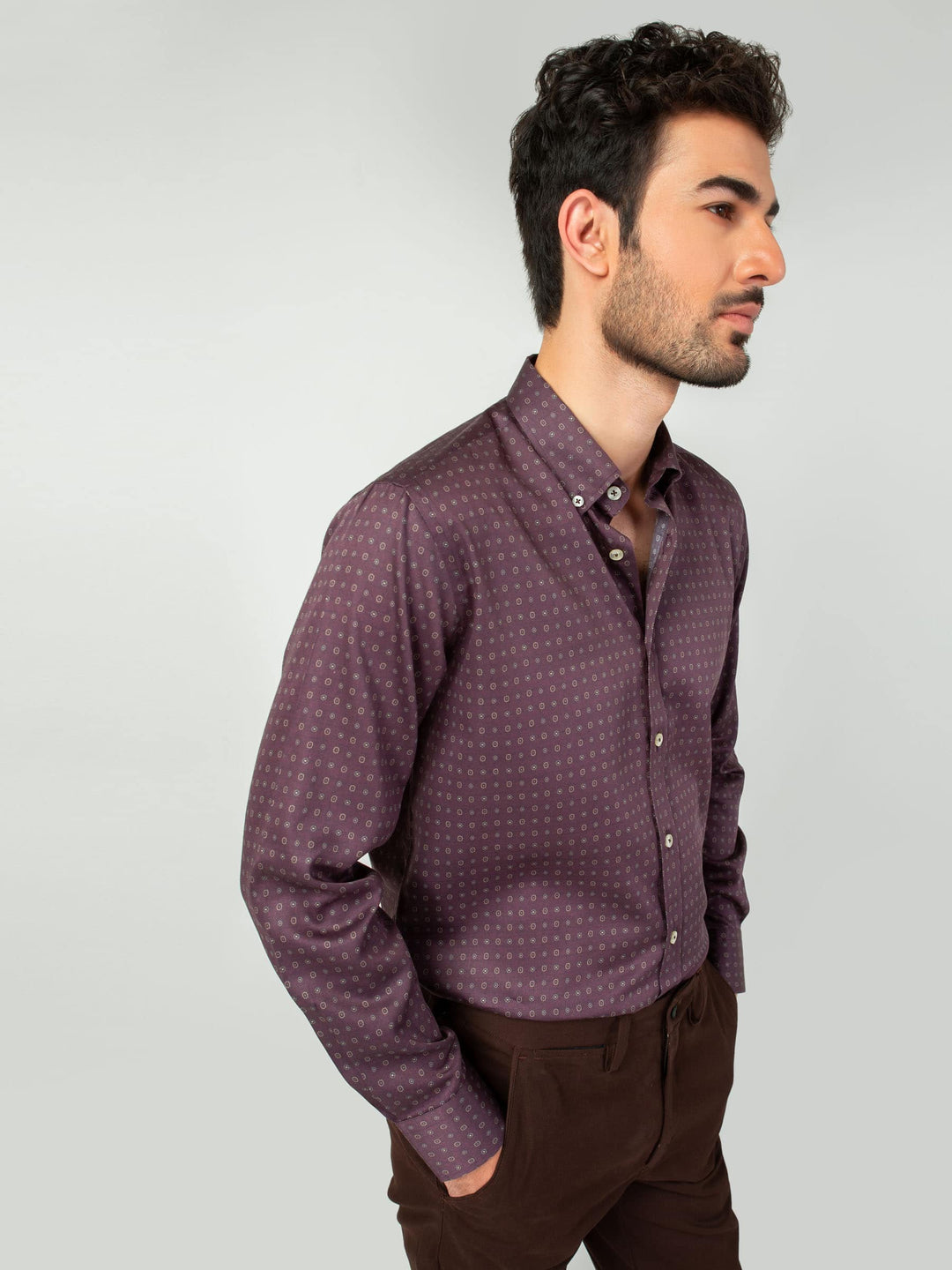 Bordo Printed Shirt Brumano Pakistan