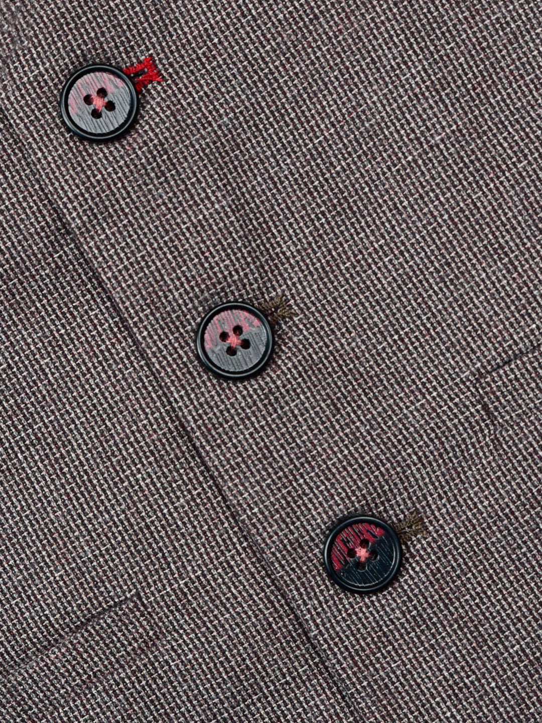 Bordo Textured Suit Vest With Bow Brumano Pakistan