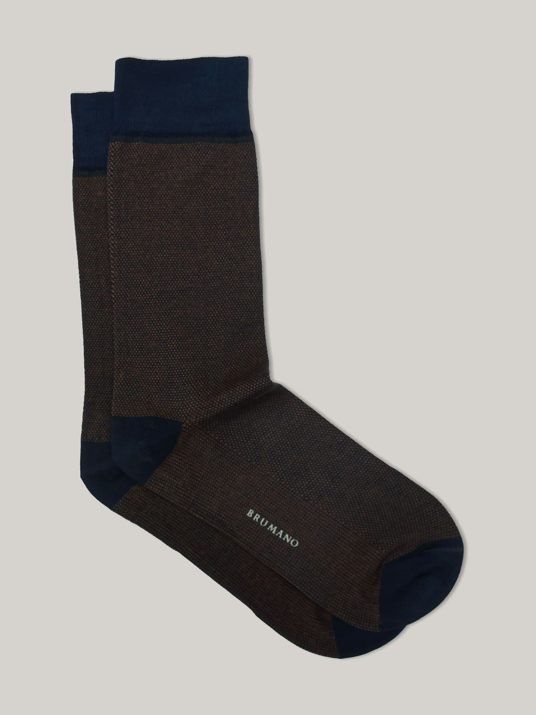 Brown & Blue Dobby Mercerized Socks Brumano Pakistan