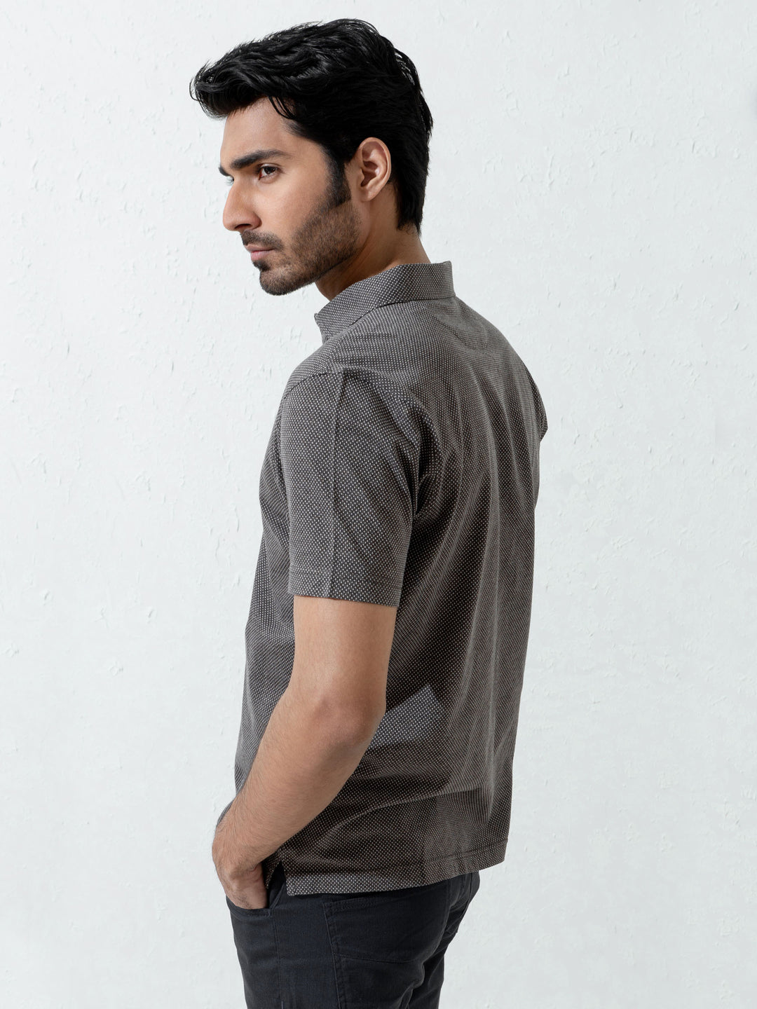 Brown Dobby Mercerized Polo Shirt Brumano Pakistan