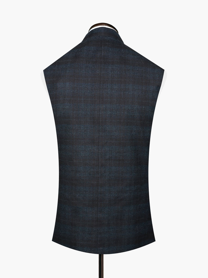 Brown & Grey Checkered Waistcoat Brumano Pakistan