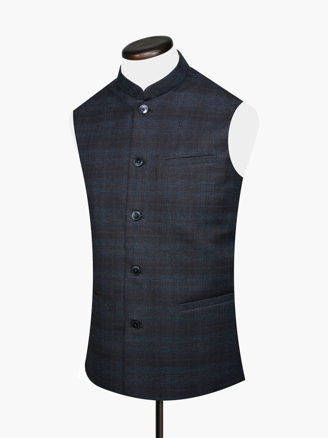 Brown & Grey Checkered Waistcoat Brumano Pakistan