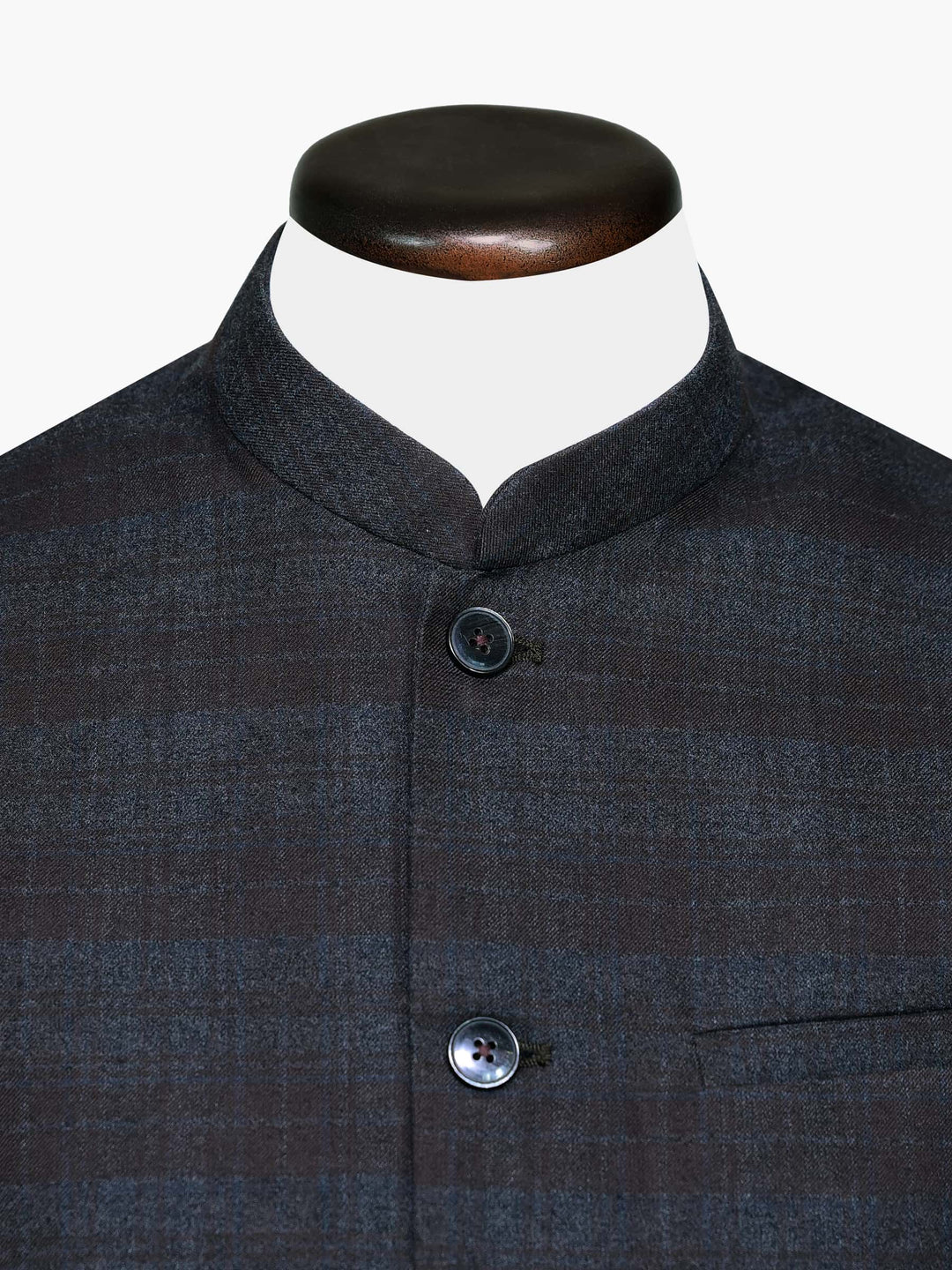 Brown & Grey Checkered Waistcoat Brumano Pakistan