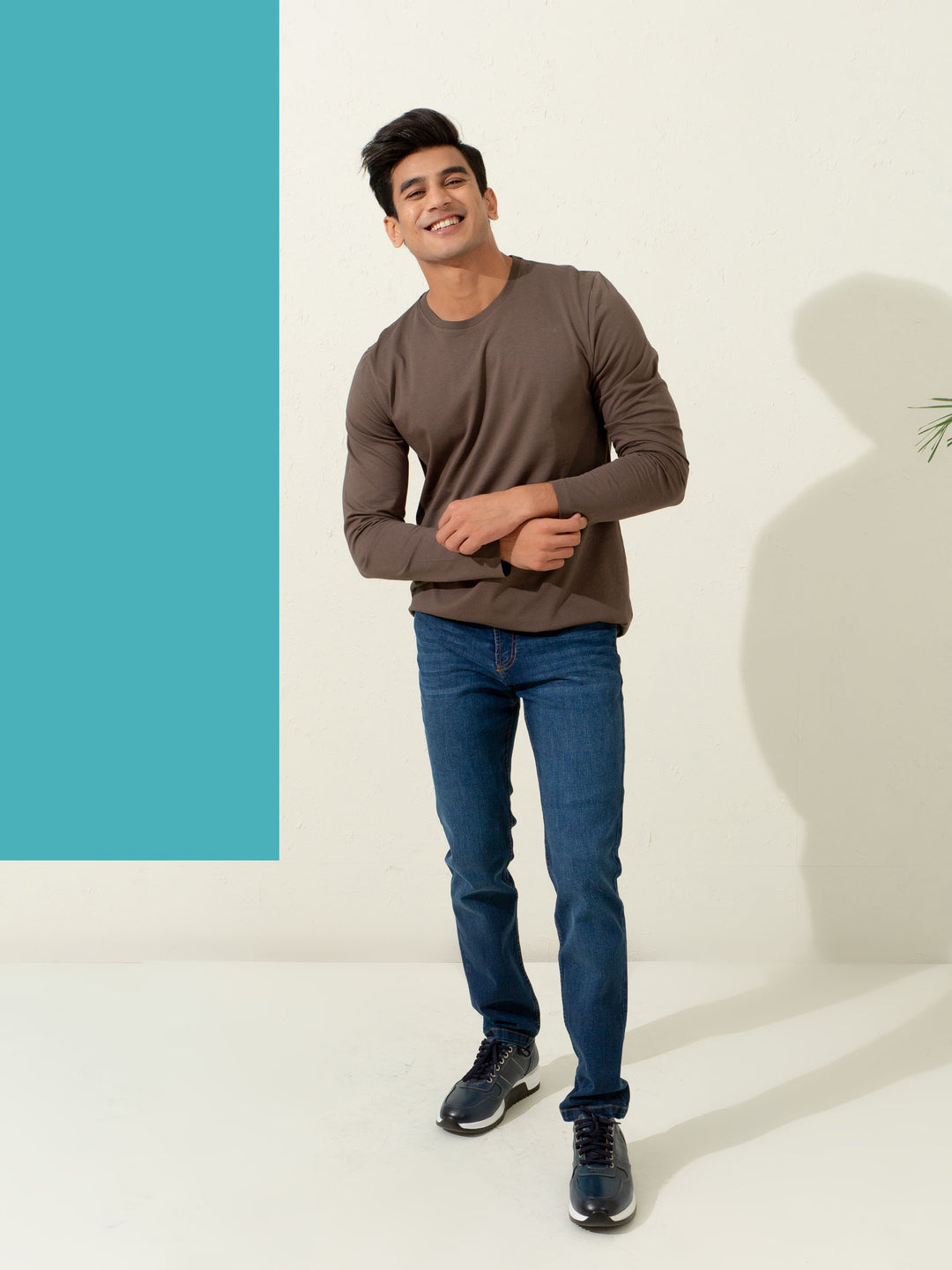 Brown Long Sleeve T-Shirt Brumano Pakistan