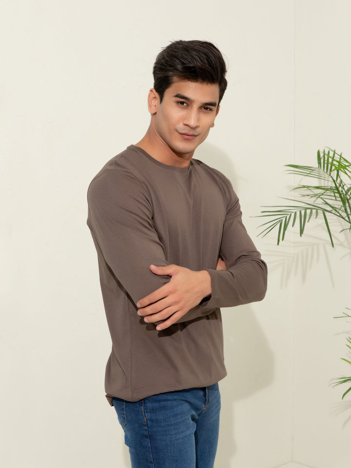 Brown Long Sleeve T-Shirt Brumano Pakistan