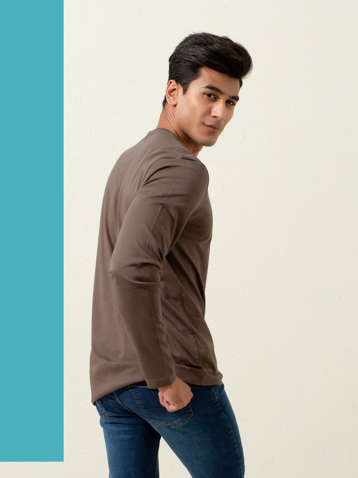 Brown Long Sleeve T-Shirt Brumano Pakistan