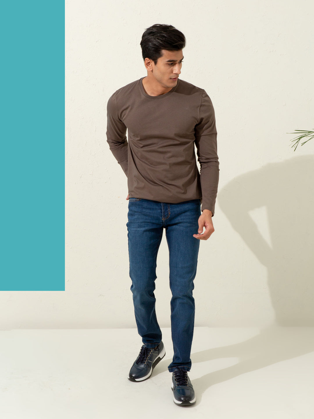 Brown Long Sleeve T-Shirt Brumano Pakistan
