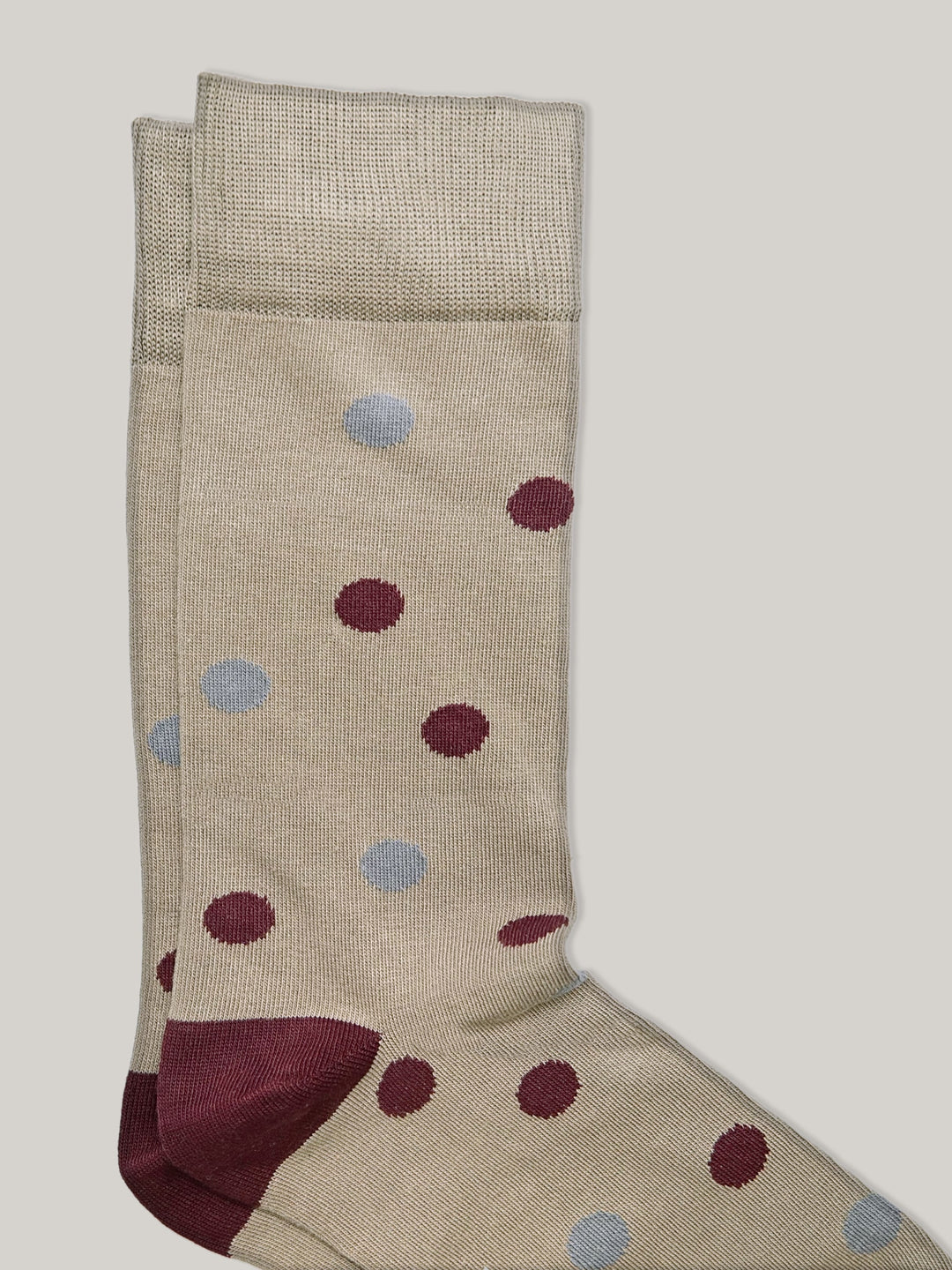 Brown & Maroon Polka Dot Cotton Socks Brumano Pakistan