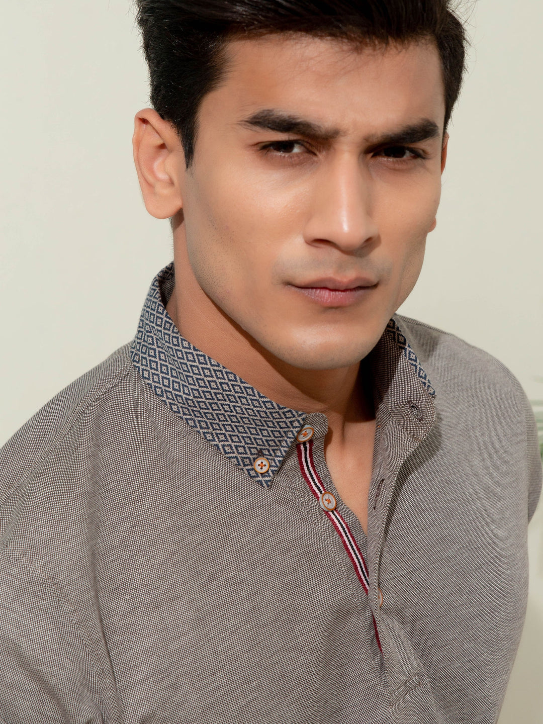 Brown Pique Silk Blended Mercerized Polo Brumano Pakistan