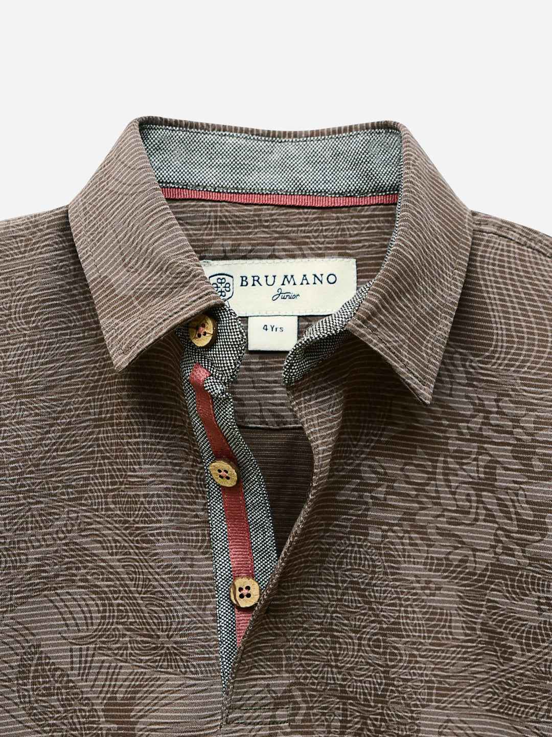 Brown Striped Casual Polo Shirt Brumano Pakistan