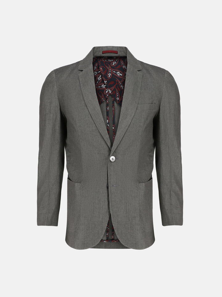 Brown Linen Blended Blazer Brumano Pakistan