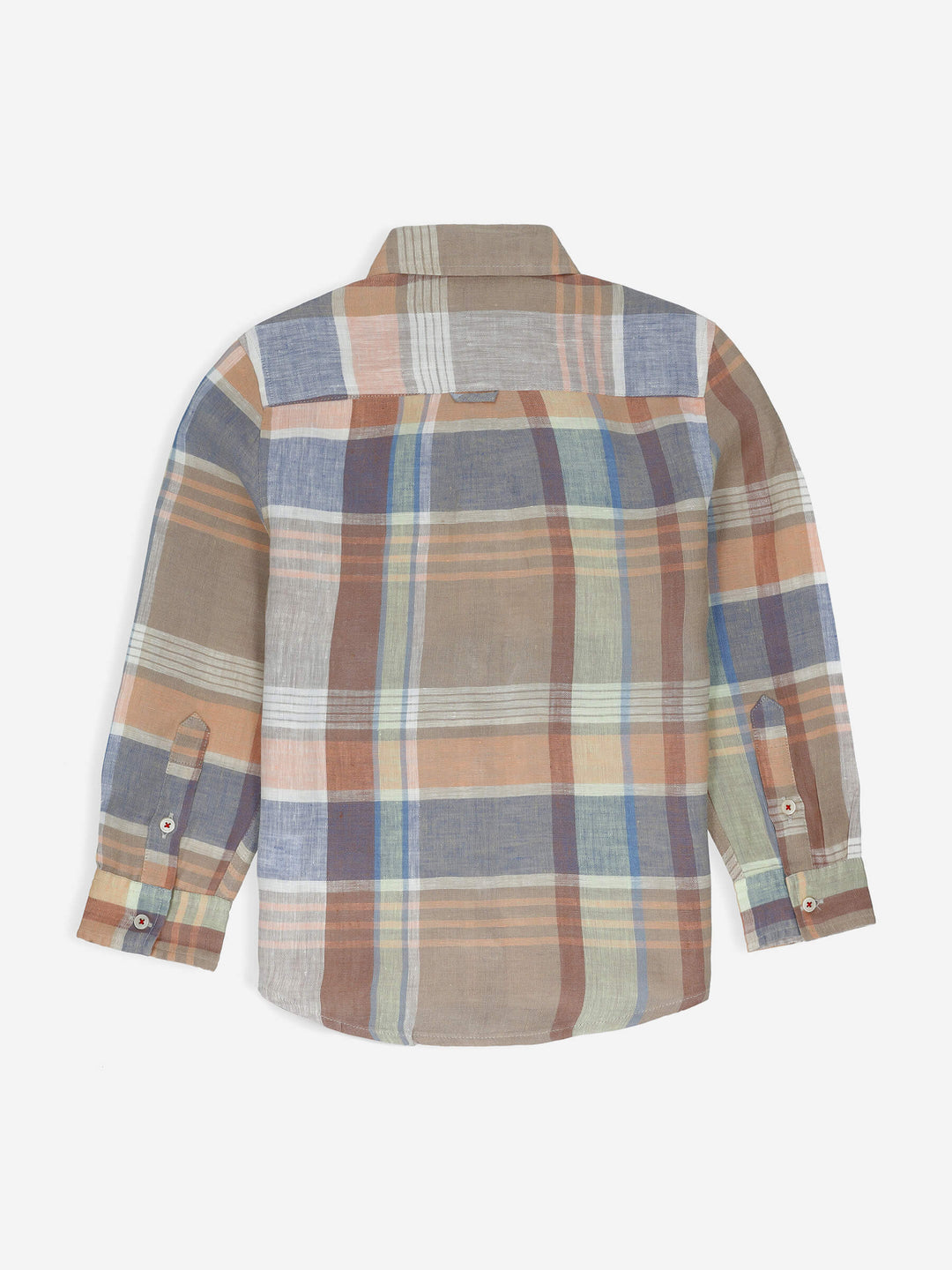 Brown Pastel Multi Color Linen Casual Shirt Brumano Pakistan