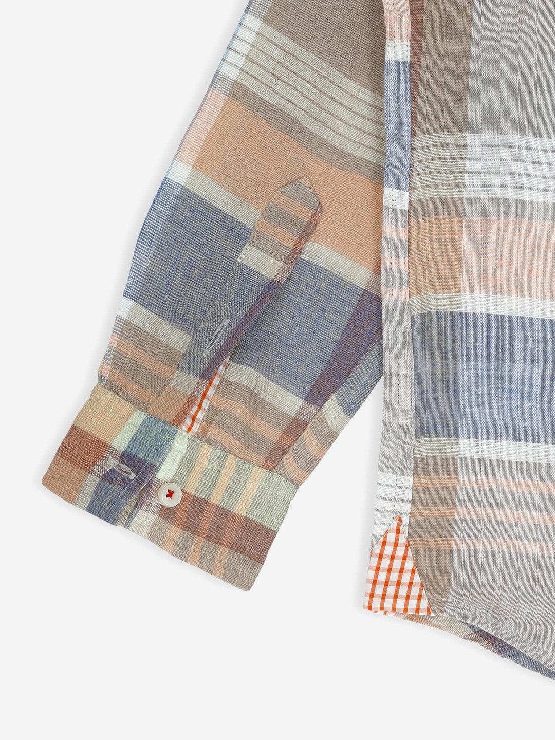 Brown Pastel Multi Color Linen Casual Shirt Brumano Pakistan