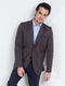 Brown Self Striped Blazer Brumano Pakistan