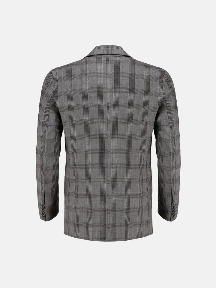 Brown Wool Checkered Blazer Brumano Pakistan