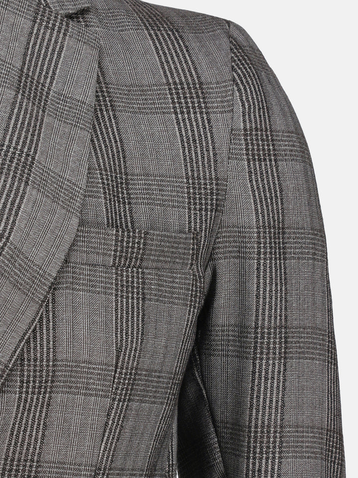 Brown Wool Checkered Blazer Brumano Pakistan