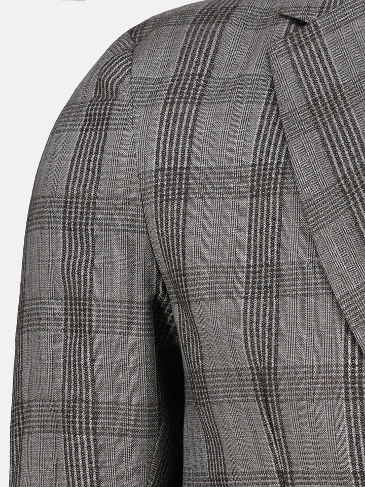 Brown Wool Checkered Blazer Brumano Pakistan