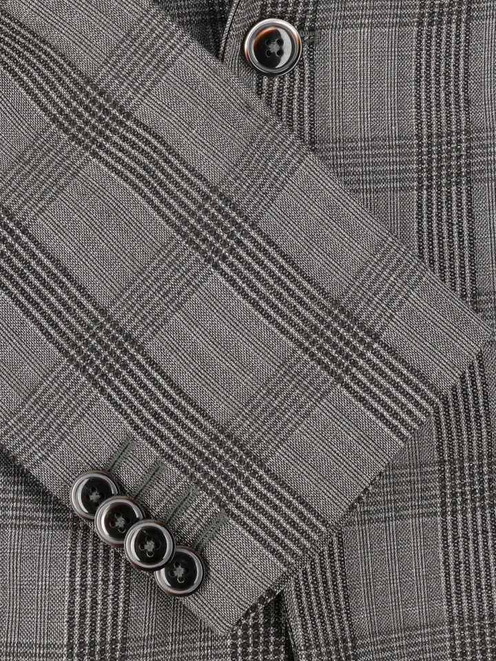 Brown Wool Checkered Blazer Brumano Pakistan