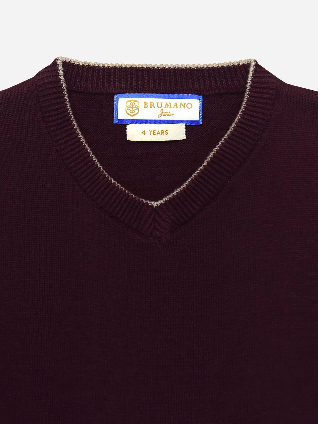 Burgundy Casual V-Neck Sweater Brumano Pakistan
