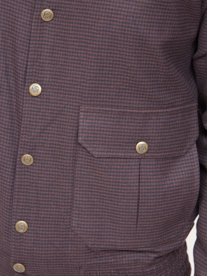 Burgundy Checkered Jacket