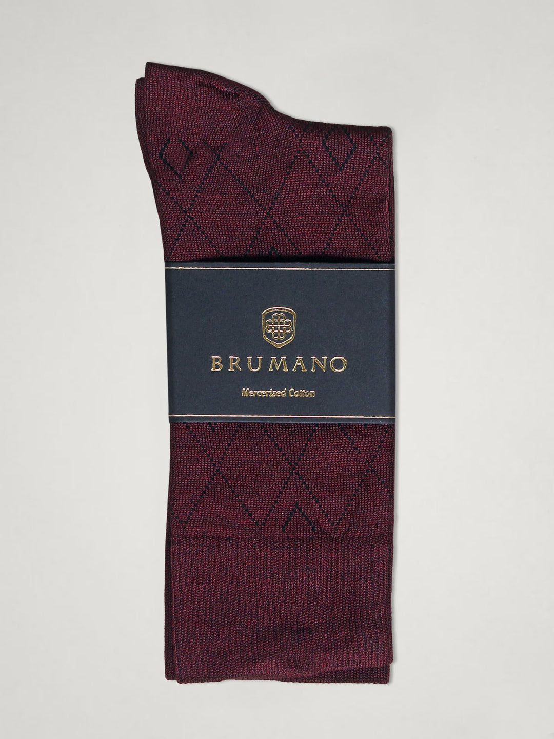 Burgundy Mercerized Diamond Socks Brumano Pakistan
