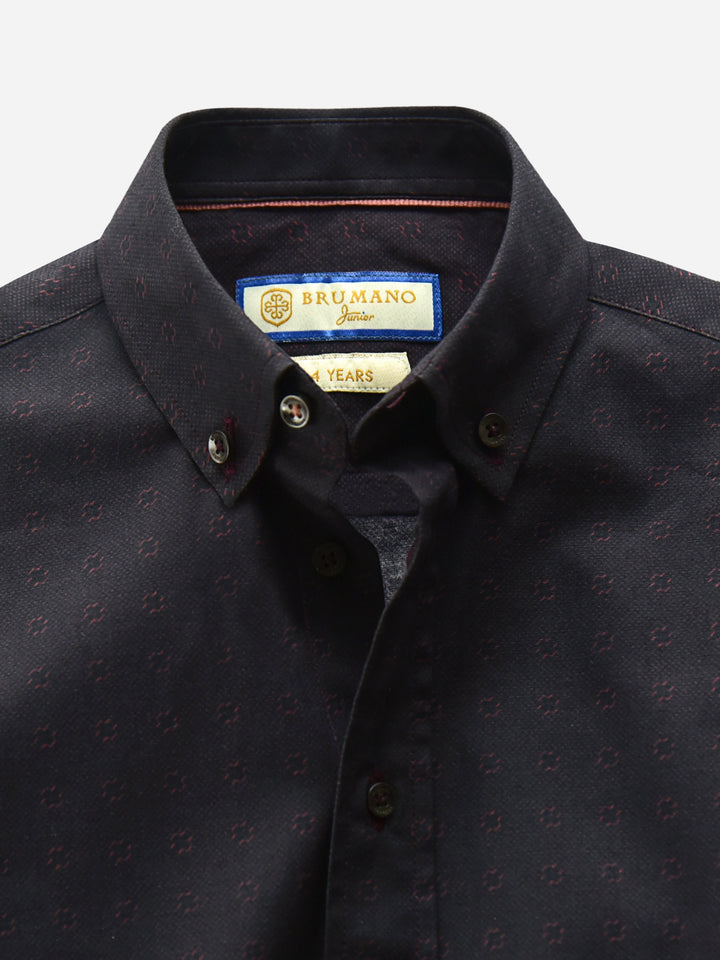 Burgundy Printed Casual Shirt Brumano Pakistan