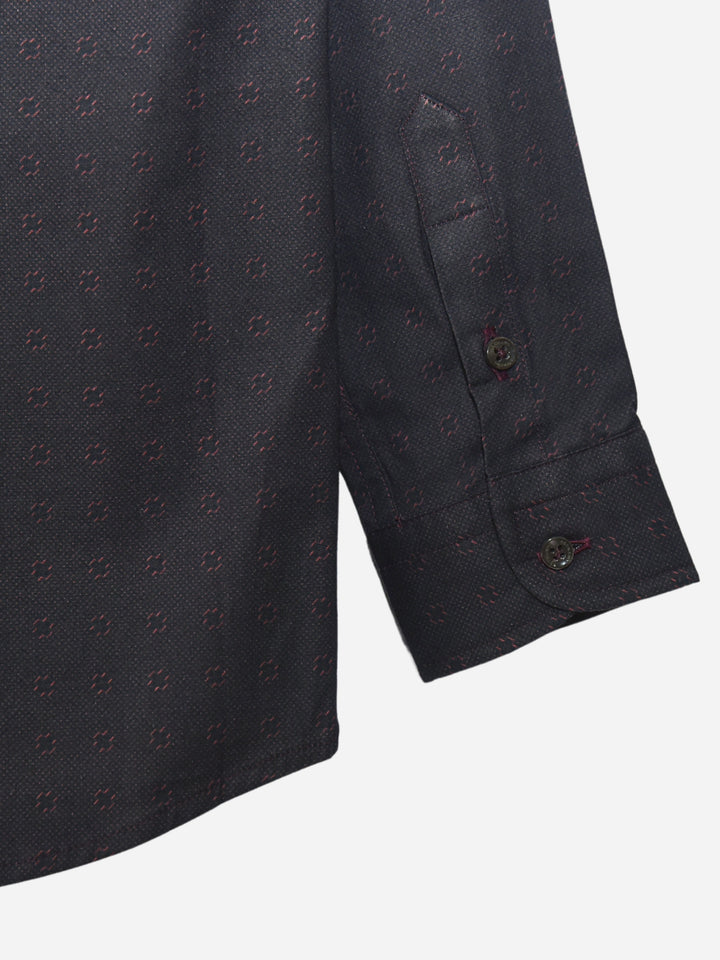 Burgundy Printed Casual Shirt Brumano Pakistan