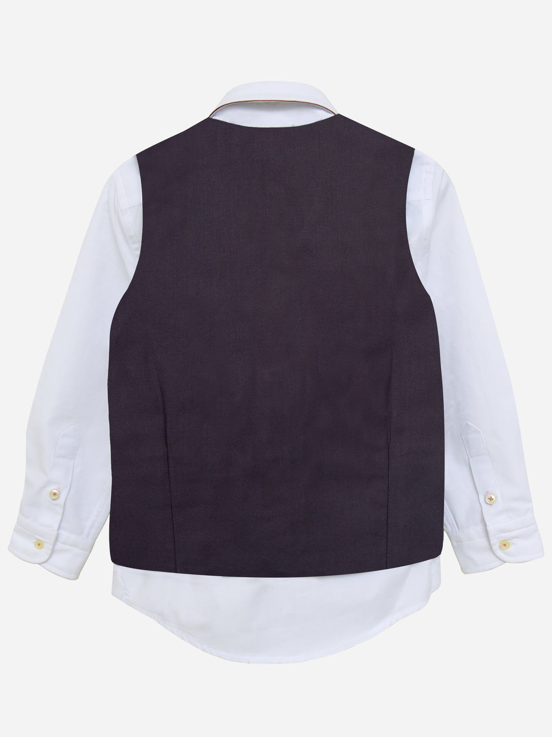 Burgundy Twill Suit Vest With Bow Brumano Pakistan