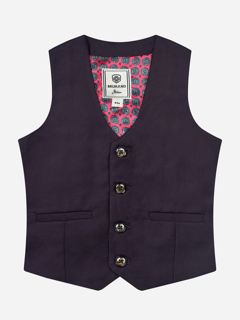 Burgundy Twill Suit Vest With Bow Brumano Pakistan