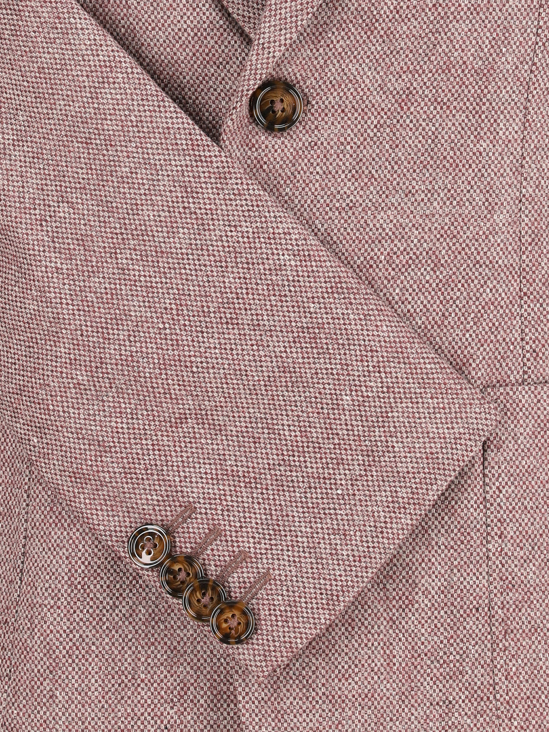Burgundy Dobby Structured Wool Cashmere Blazer - Sartoria Brumano Pakistan