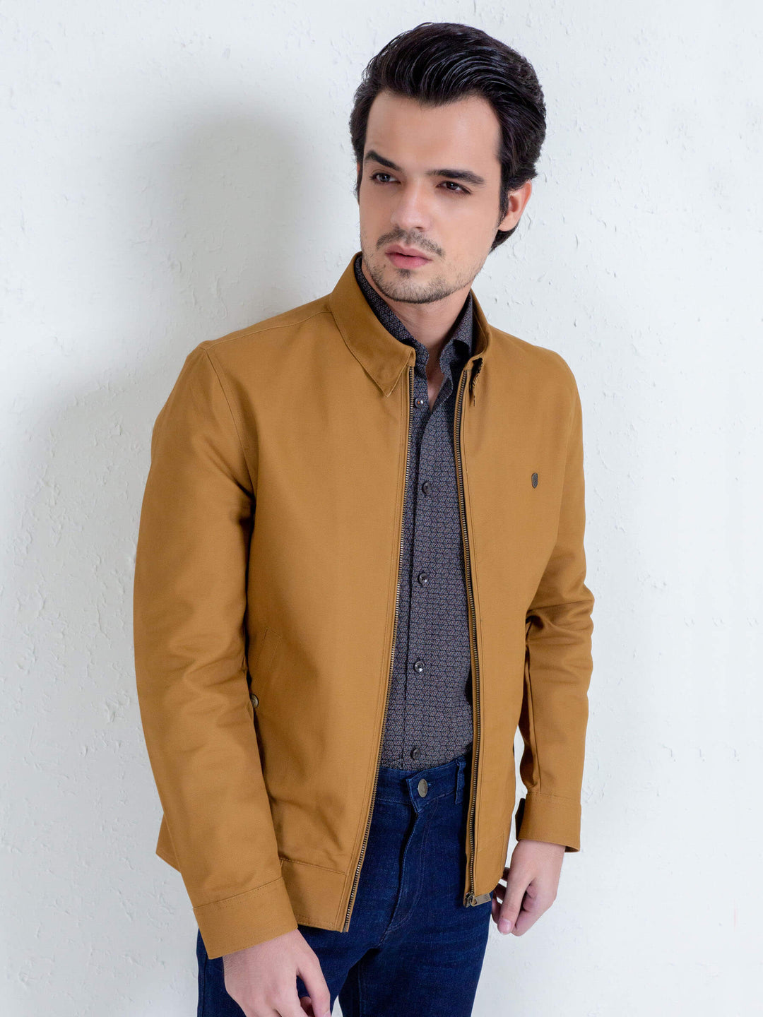 Camel Brown Baracuta Jacket Brumano Pakistan
