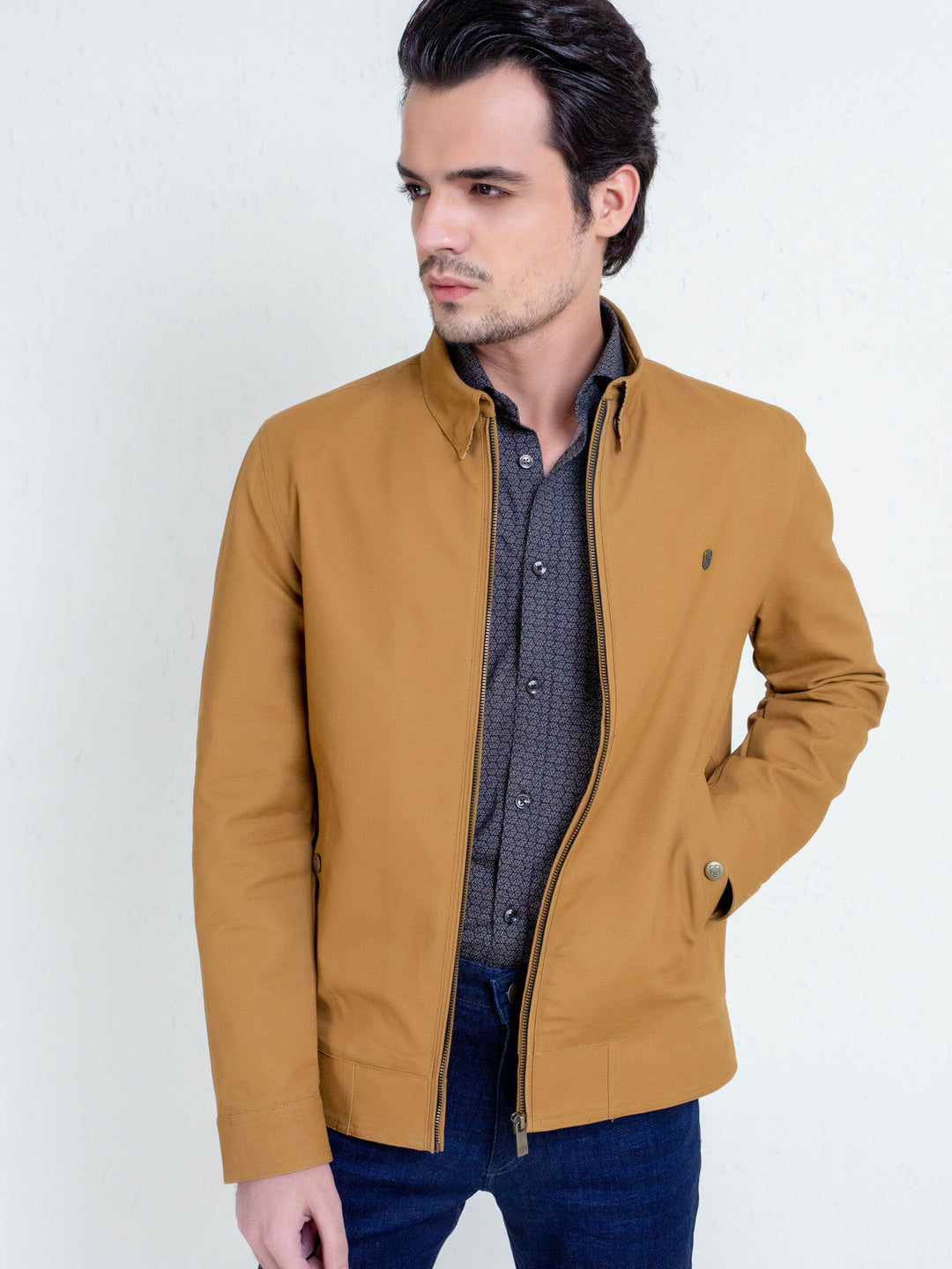 Camel Brown Baracuta Jacket Brumano Pakistan