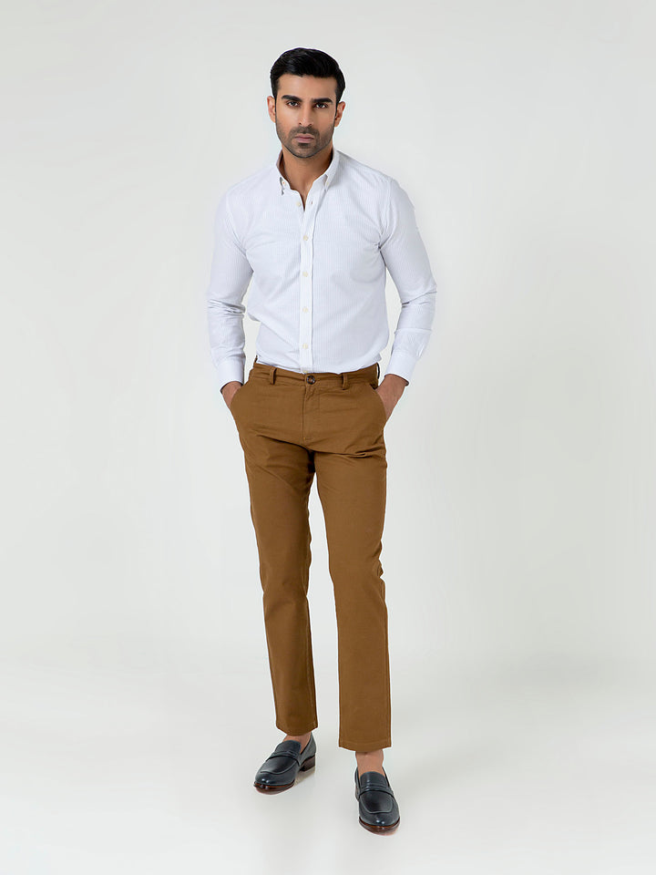 Camel Brown Slimfit Chino With Gurkha Style Buttons Brumano Pakistan