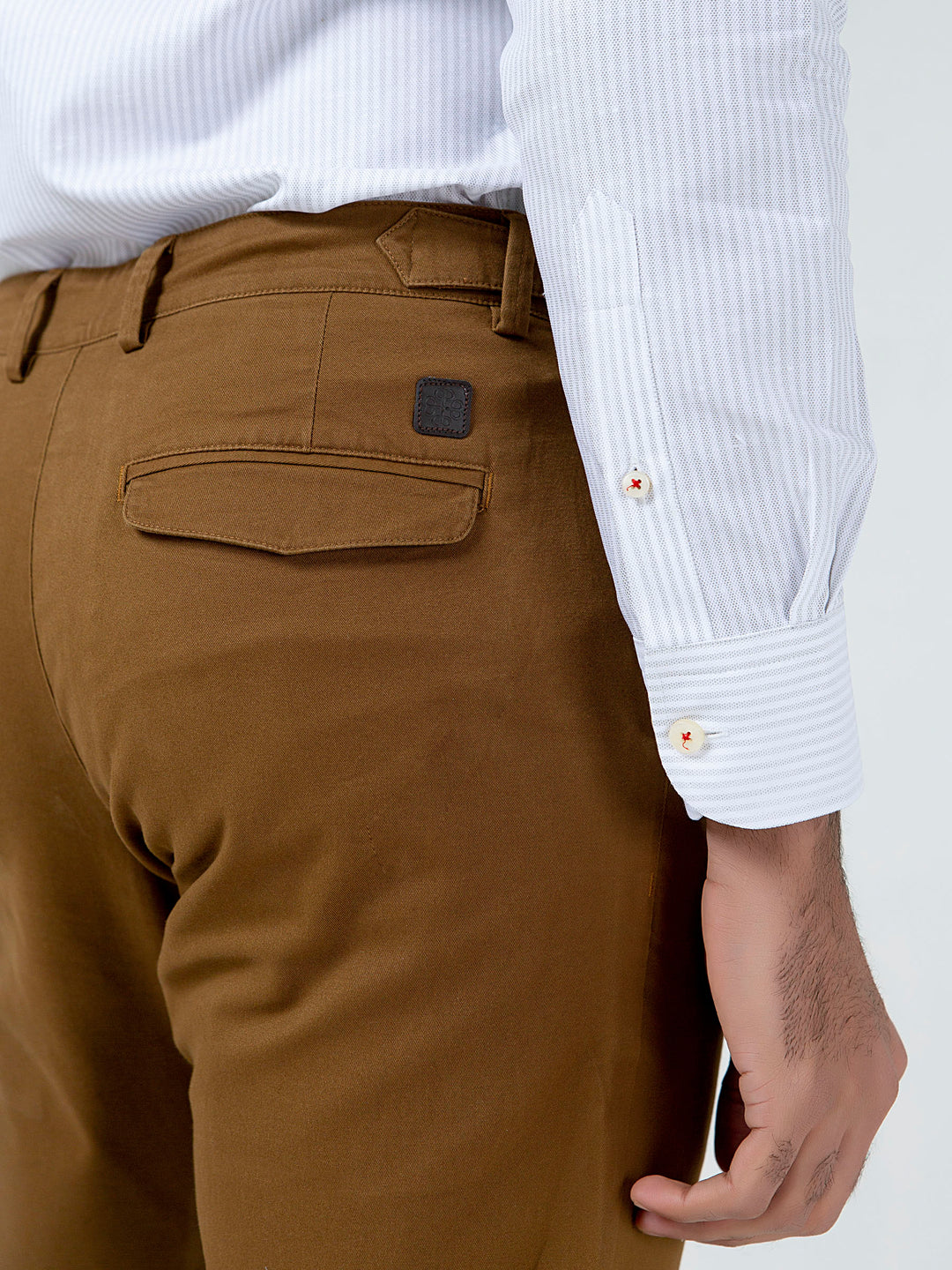 Camel Brown Slimfit Chino With Gurkha Style Buttons Brumano Pakistan