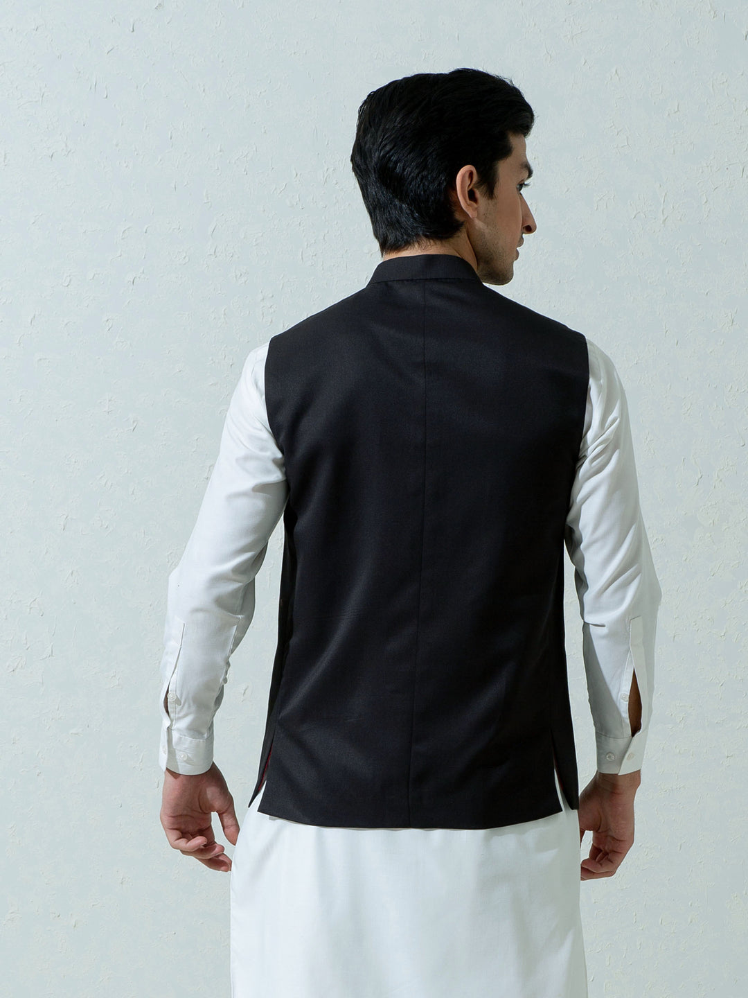 Charcoal Formal Twill Waistcoat Brumano Pakistan