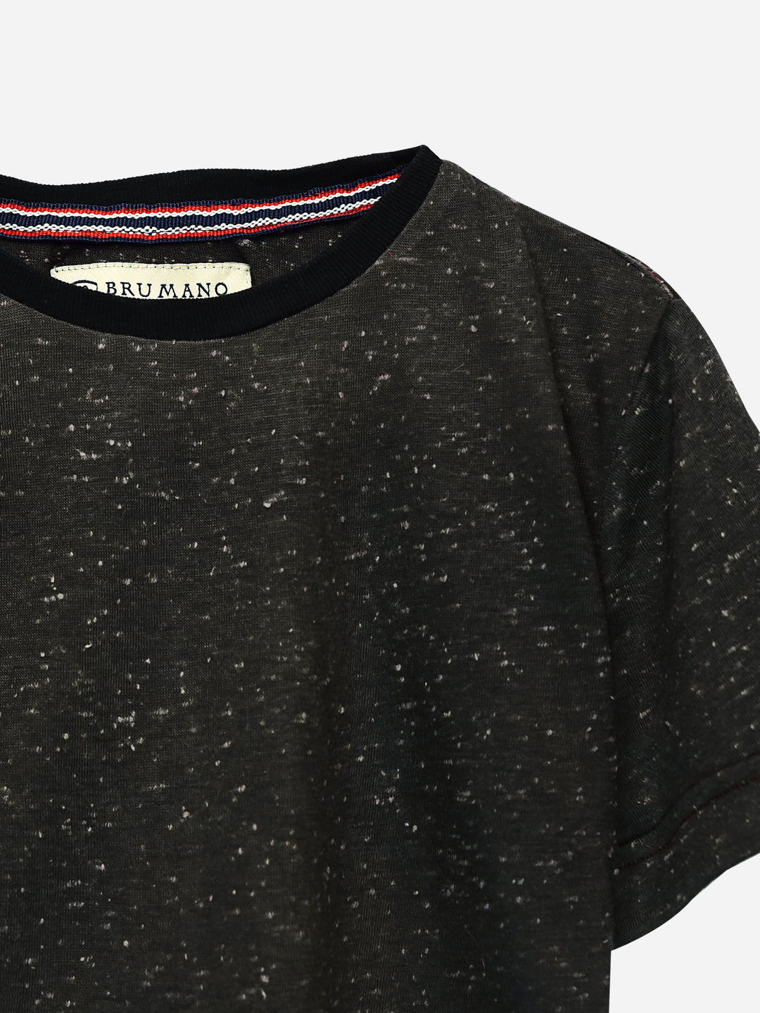 Charcoal Neppy Short Sleeves Casual T-Shirt Brumano Pakistan