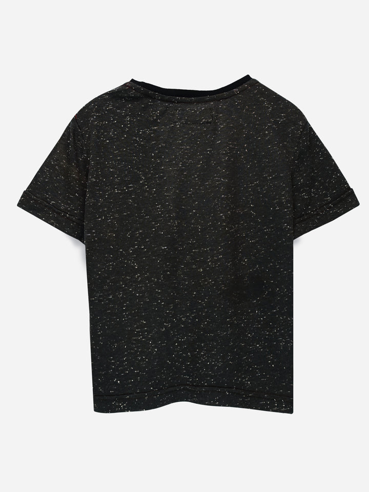 Charcoal Neppy Short Sleeves Casual T-Shirt Brumano Pakistan