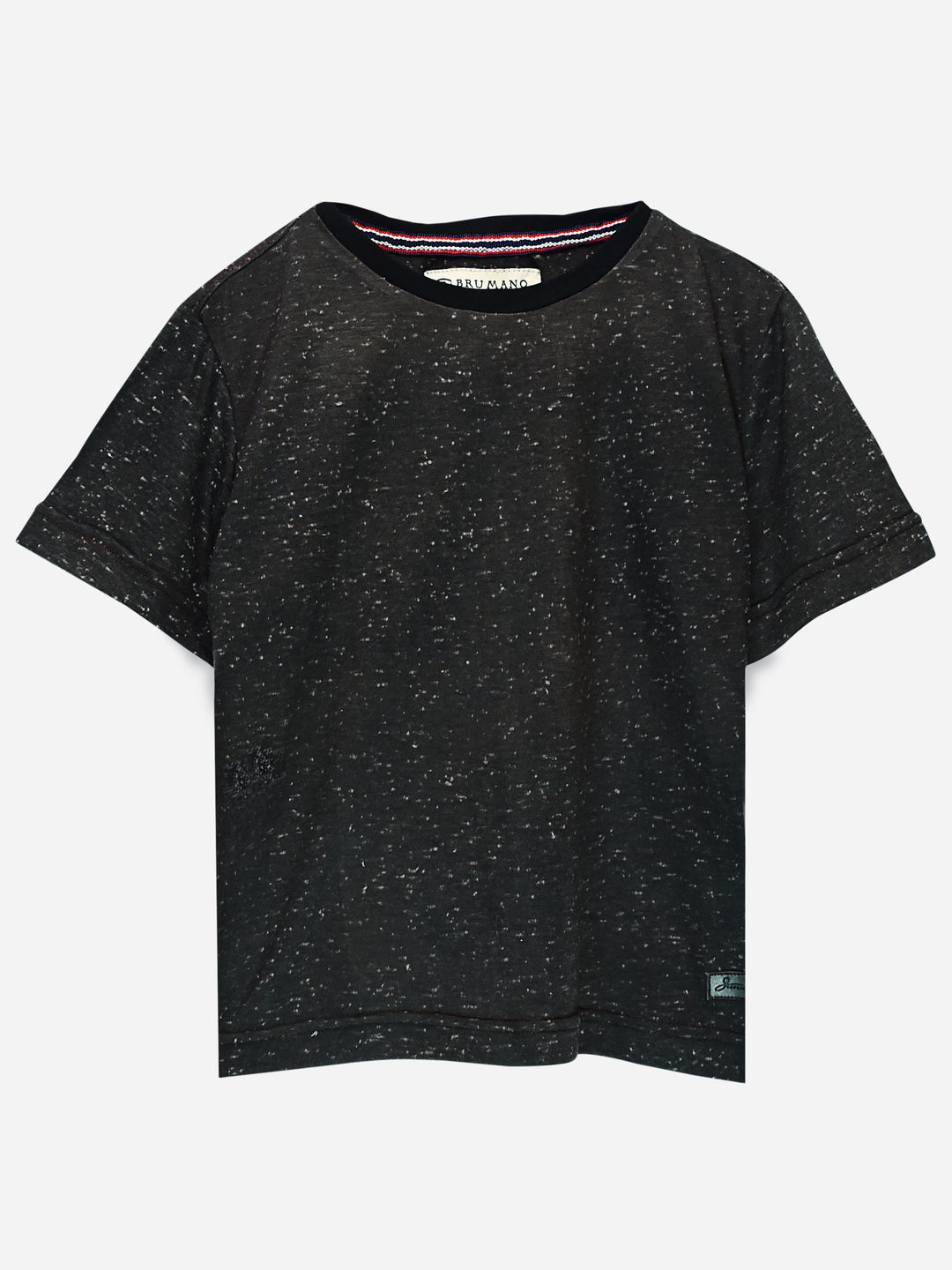 Charcoal Neppy Short Sleeves Casual T-Shirt Brumano Pakistan
