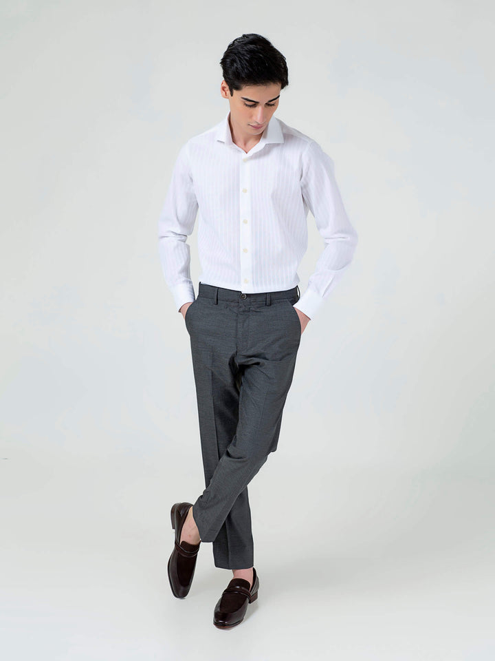 Charcoal Grey Structured Dress Pant Brumano Pakistan